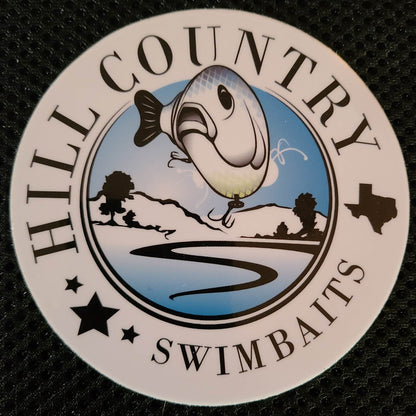Hill Country Swimbait Logo 4" Stickers