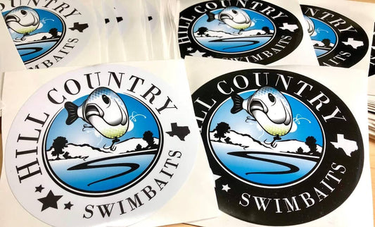 Hill Country Swimbait Logo 4" Stickers